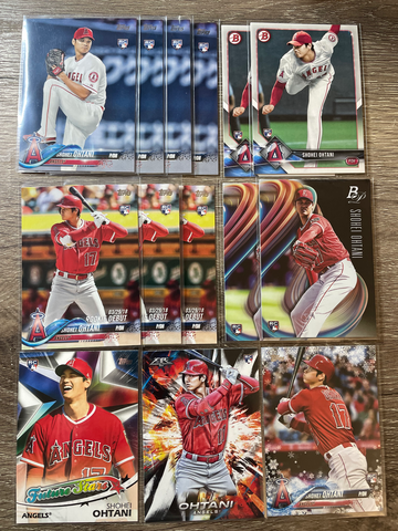 14x 2018 Shohei Ohtani RC Rookie Card Lot Topps Bowman Update Platinum Fire Holiday