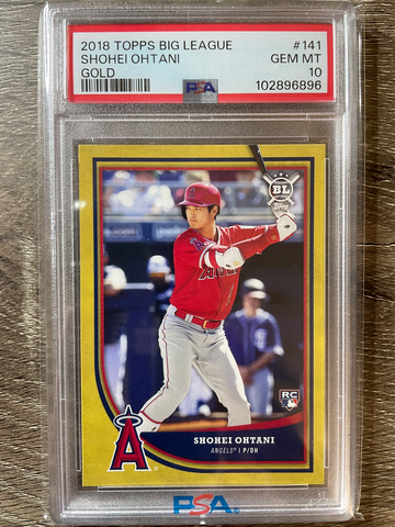 2018 Topps Big League Shohei Ohtani Gold RC PSA 10 Rookie Card