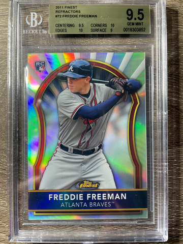 2011 Freddie Freeman Finest Refractor /549 BGS 9.5
