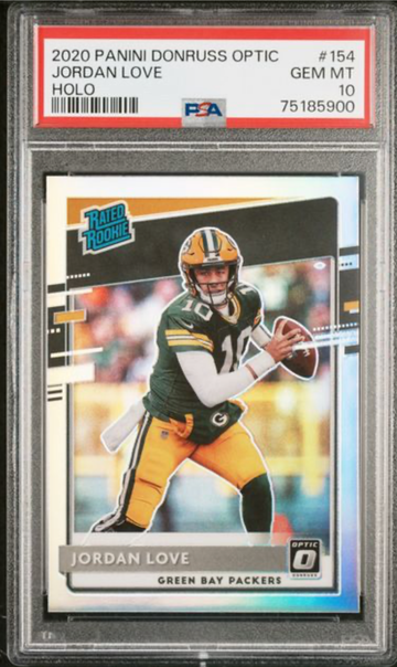 2020 Optic Holo Jordan Love Rookie #154 RC PSA 10