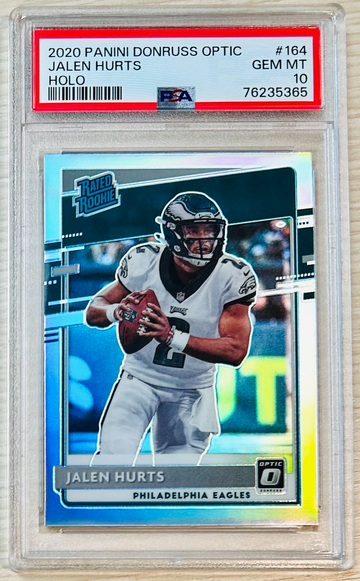 2020 Optic Holo Jalen Hurts Rookie #154 Silver Holo RC PSA 10