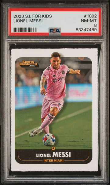 Lionel Messi 2023 Sports Illustrated for Kids #1092 PSA 8 