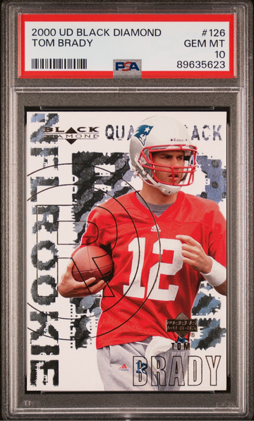 2000 Upper Deck UD Black Diamond Tom Brady #126 PSA 10 Rookie 