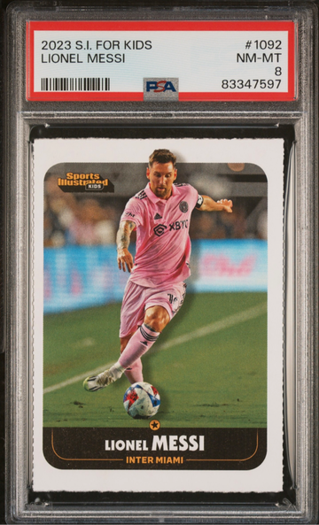 Lionel Messi 2023 Sports Illustrated for Kids #1092 PSA 8 - 1st Card Inter Miami