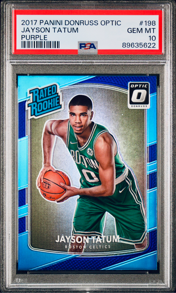 2017 Optic Purple Holo Jayson Tatum Rated Rookie #198 PSA 10 - RARE Rookie
