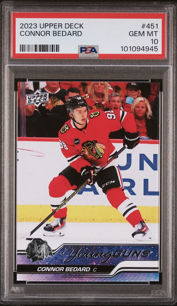 2023 Upper Deck Connor Bedard Young Guns RC #451 PSA 10