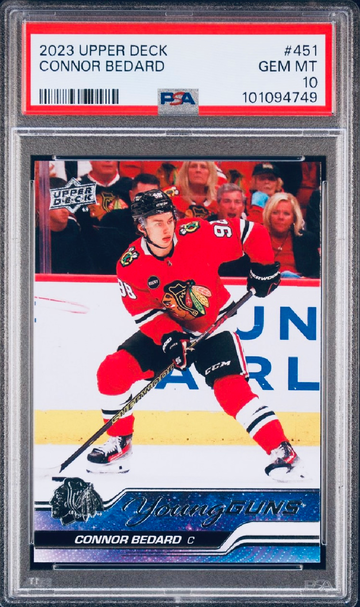 2023 Young Guns Connor Bedard Upper Deck #451 PSA 10 Rookie RC Blackhawks