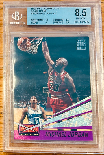 1993 Beam Team Michael Jordan #4 BGS 8.5 Great Sub-grades 