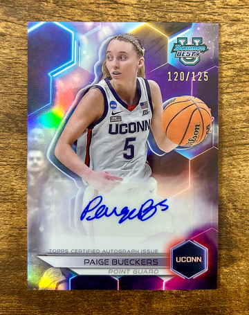 2023 Bowman Chrome Refractor Auto Paige Bueckers /125 #B23-PB - BEAUTIFUL!