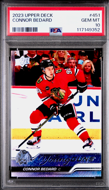 2023 Upper Deck Young Guns Connor Bedard #451 PSA 10 RC Rookie
