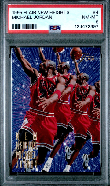 1995 Flair New Heights Michael Jordan #4 PSA 8