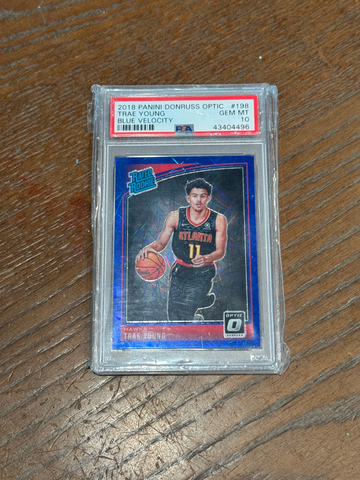 2017 Donruss Optic Trae Young Blue Velocity PSA 10