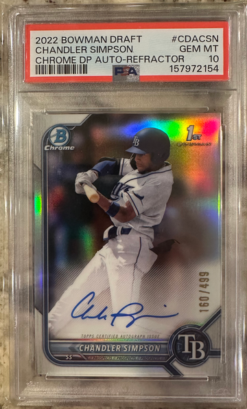 Chandler Simpson Topps Chrome Refractor Auto