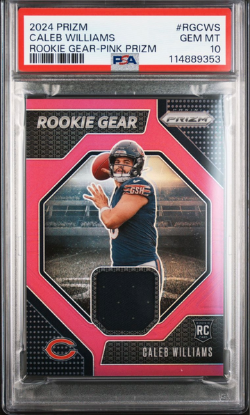 Caleb Williams Rookie Gear Pink Prizm PSA 10