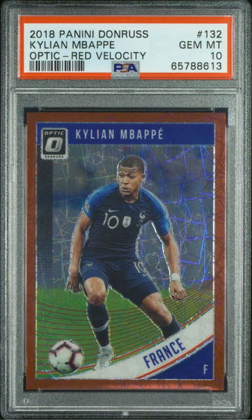 2018 Kylian Mbappe Optic Red Velocity PSA 10