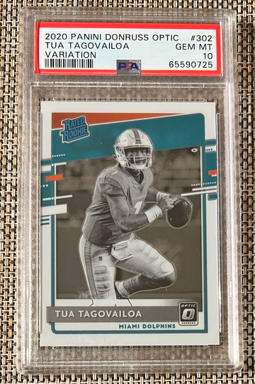 2020 Donruss Optic Tua Tagovailoa RC SP Variation Black & White PSA 10 💎