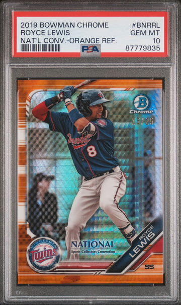2019 Bowman Chrome NSCC Royce Lewis #15/25 Orange Prism Refractor SSP PSA 10 💎