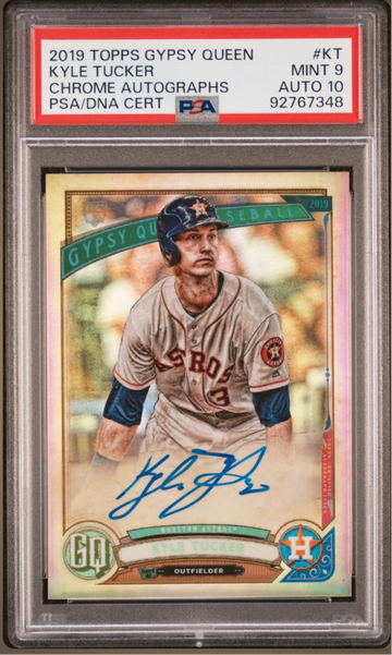 2019 Topps Gypsy Queen Kyle Tucker RC #01/25 Chrome Autographs SSP PSA 9