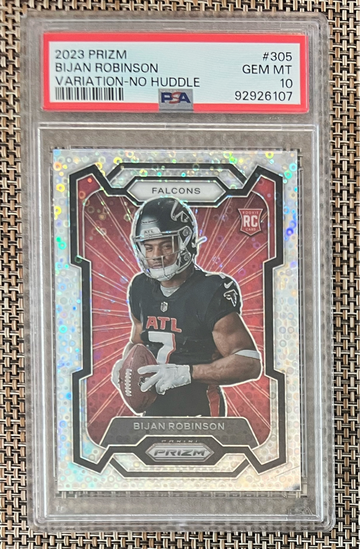 2023 Panini Prizm Bijan Robinson RC #305 Image Variation SP No Huddle PSA 10 💎