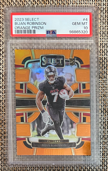 2023 Panini Select Bijan Robinson RC #30/49 Concourse Level Orange Prizm PSA 10 💎