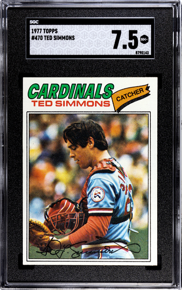 1977 Topps #470 TED SIMMONS Hall of Fame Catcher Cardinals Brewers Near Mint+