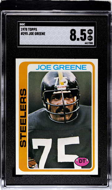 1978 Topps #295 JOE GREENE PITTSBURGH STEELERS Hall of Famer Graded NM-Mint+