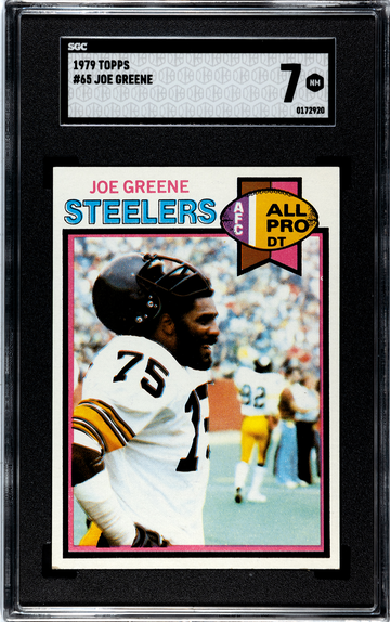 1979 Topps #65 JOE GREENE PITTSBURGH STEELERS Hall of Famer Graded Near Mint