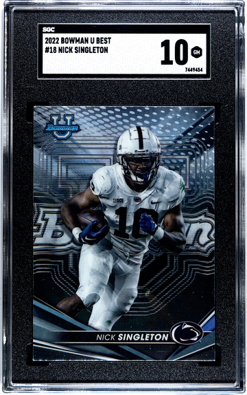 2022 Bowman's University Best #18 NICK SINGLETON Penn State University GEM MINT