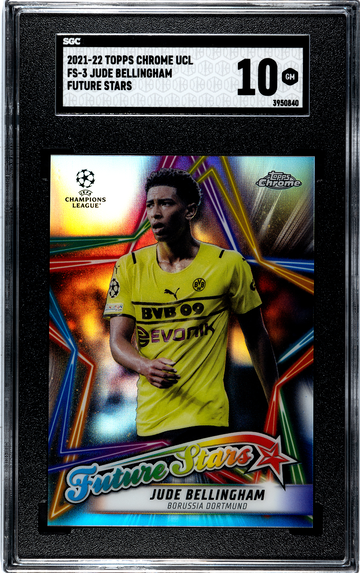 2021-22 Topps Chrome UEFA UCL FUTURE STARS JUDE BELLINGHAM GEM MINT 10 #FS-3