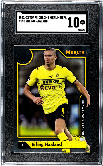2021-22 Topps Chrome MERLIN UEFA UCL - Erling Haaland - GEM MINT 10 - #150