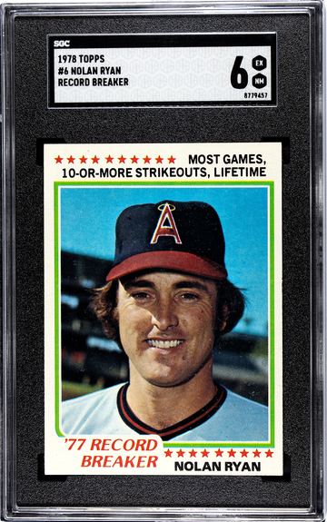 1978 Topps #6 Nolan Ryan Record Breaker HOF Angels Mets Astros Rangers