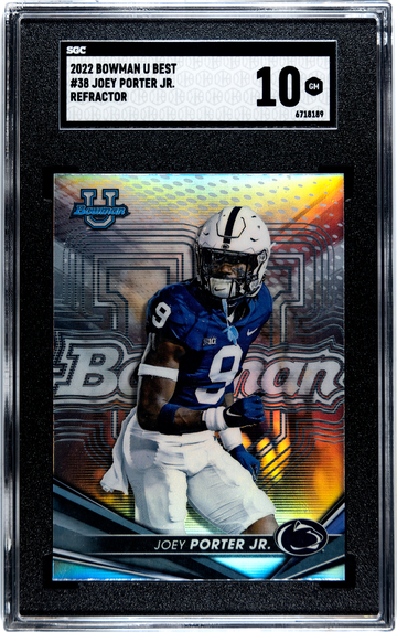 2022 Bowman U Best Football REFRACTOR #38 JOEY PORTER JR GEM MINT RC PENN STATE