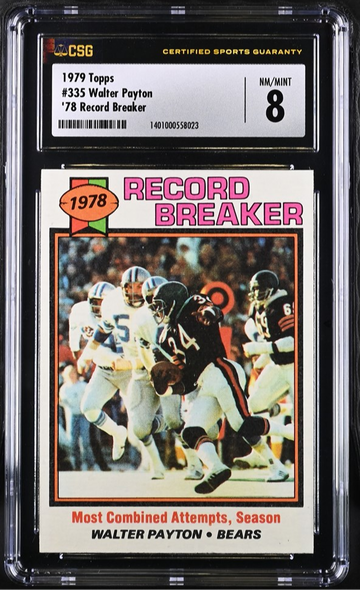 1979 Topps Walter Payton HOF Record Breaker #335 Chicago Bears NM - MT