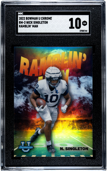 2022 Bowman Chrome University Football Ramblin Man #RM-2 Nick Singleton GEM MINT