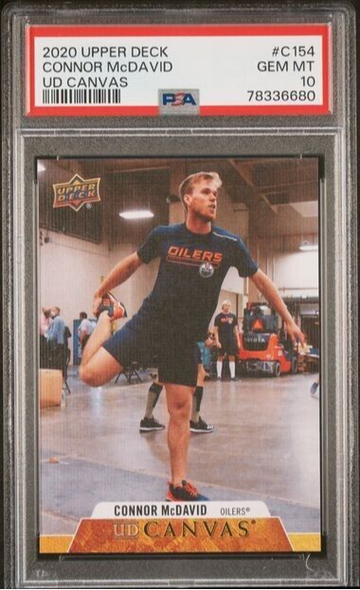 Hot! Connor McDavid 2020 Upper Deck CANVAS OILERS GEM MINT #C154 PSA 10 GEM MINT