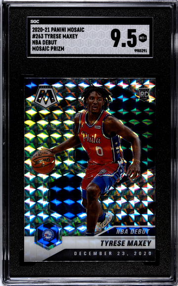2020-21 Panini Mosaic Prizm #263 Tyrese Maxey Rookie Card RC NBA Debut Mosaic Prizm Philadelphia 76 Sixers
