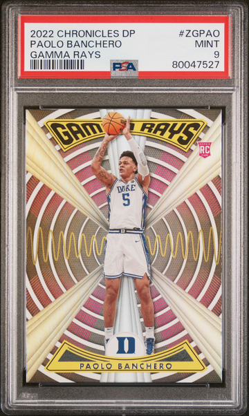 2022 Panini Chronicles DP #ZGPAO PAOLO BANCHERO Rookie Card RC GAMMA RAYS Mint PSA
