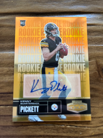 2022 Panini Honors Kenny Pickett Rookie Auto Orange Prizm 25/25