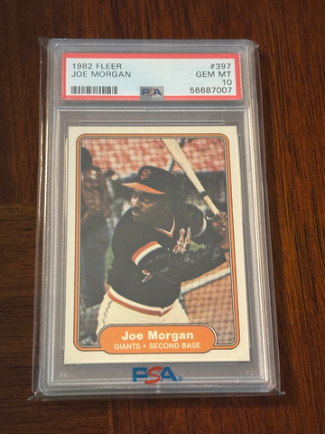 1982 Fleer Joe Morgan HOF PSA 10 San Francisco Giants
