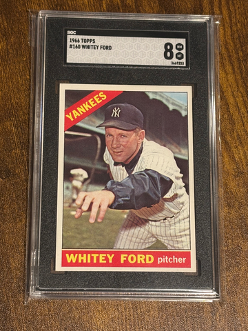 1966 Topps Whitey Ford HOF New York Yankees SGC 8