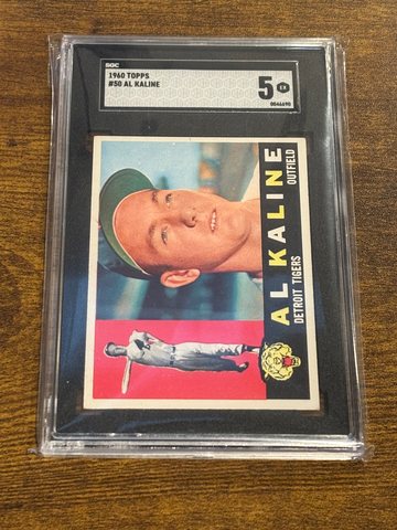 1960 Topps Al Kaline HOF SGC 5 Detroit Tigers