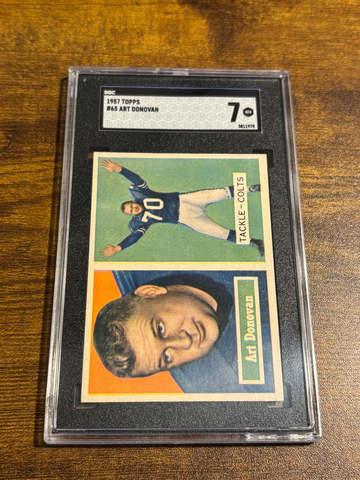 1957 Topps Football Art Donovan HOF SGC 7 Baltimore Colts
