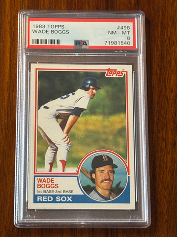 1984 Topps Wade Boggs HOF RC PSA 8 Boston Red Sox