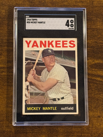 Centered 1964 Topps Mickey Mantle SGC 4 