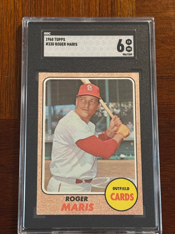 Centered 1968 Topps Roger Maris SGC 6