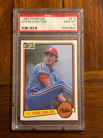 1983 Donruss Steve Carlton HOF PSA 10 Philadelphia Phillies