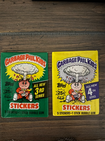 1986 Garbage Pail Kids Series 3 and 4 Wax Packs