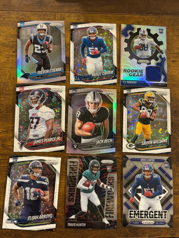 2025 Prizm Football 33-card Rookie Lot. 12 Prizm. 