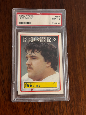 1983 Topps Football Jeff Bostic RC PSA 9 Washington Redskins