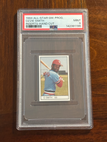 1984 All-Star Game Program Hand Cut Ozzie Smith HOF PSA 9 St. Louis Cardinals